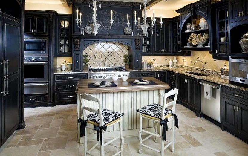 Stylish gothic style kitchen