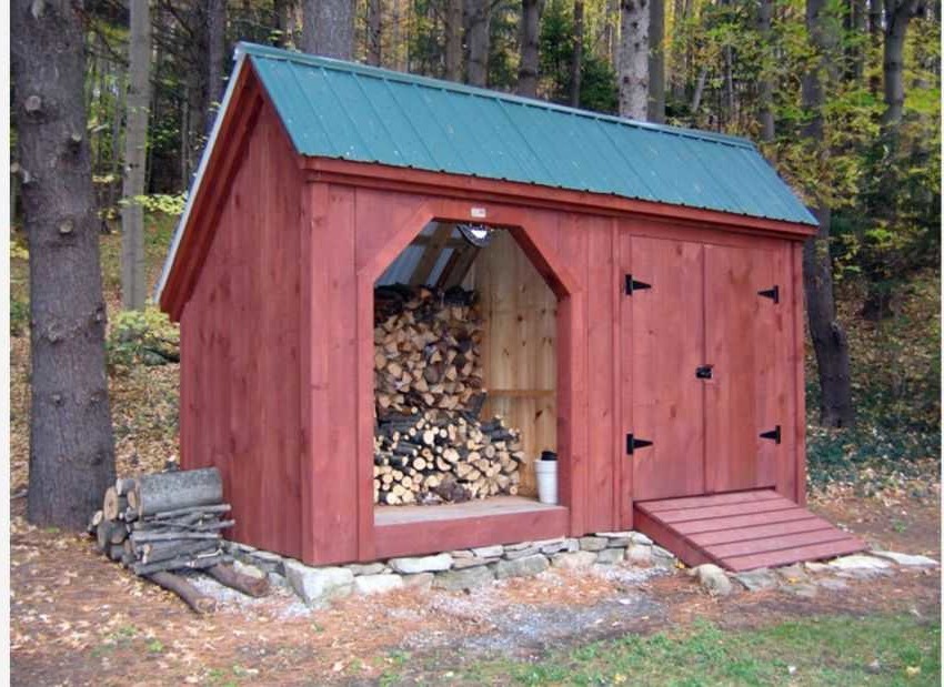 firewood storage shed