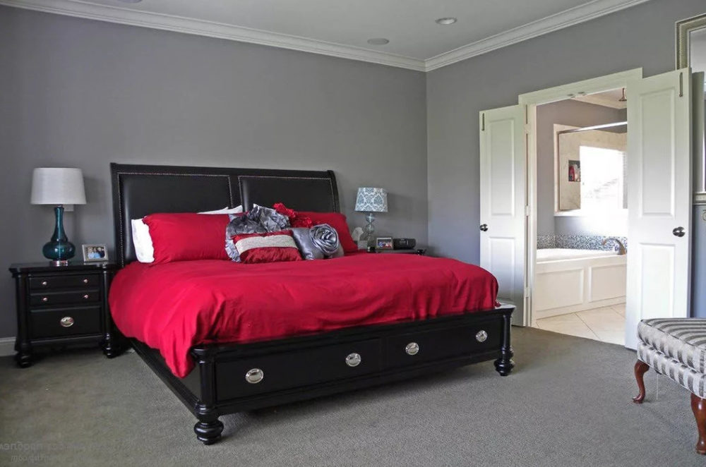 red and black bedrooms
