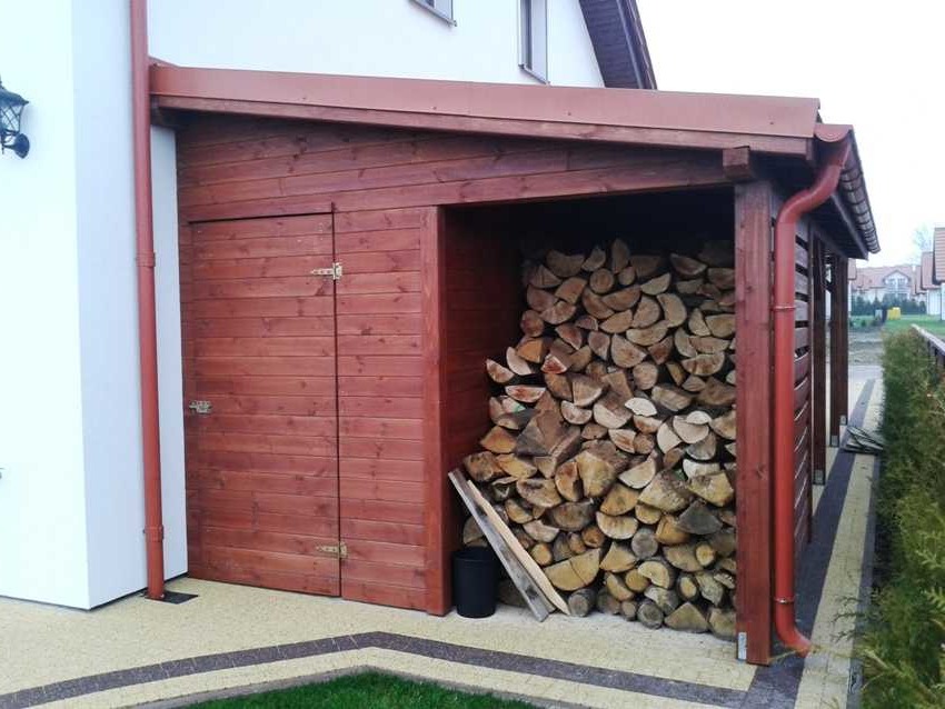 firewood storage shed