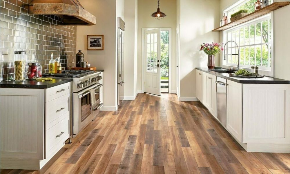 wood floor and cabinet combinations
