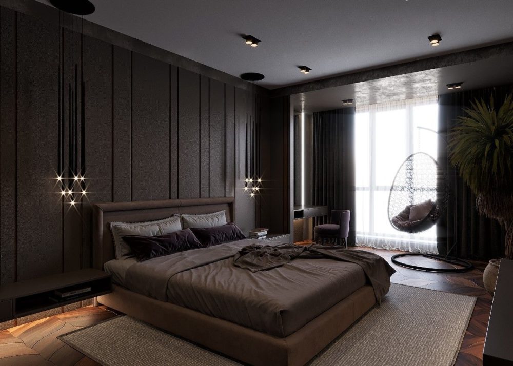 dark furniture bedroom