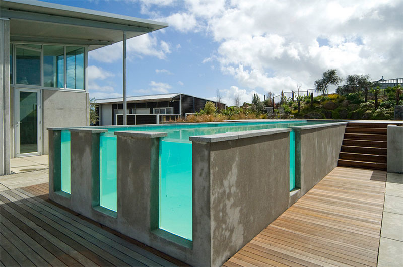 glass swimming pools