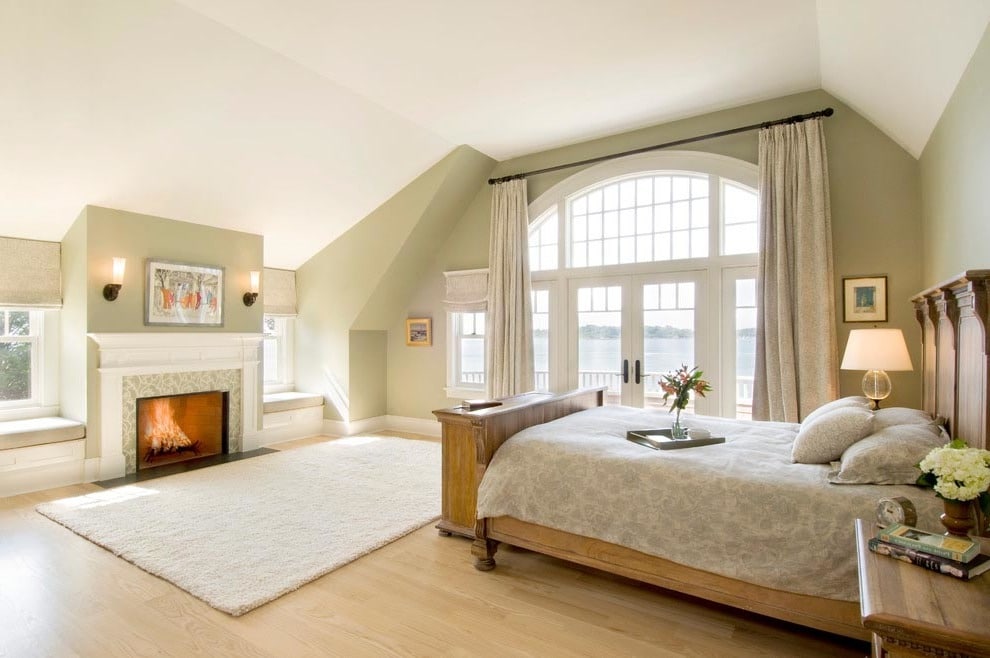 french doors in master bedroom