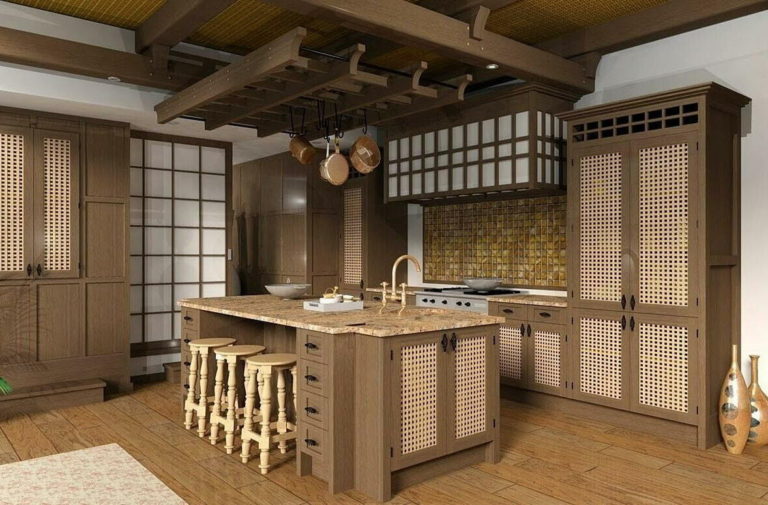 japan kitchen wall design