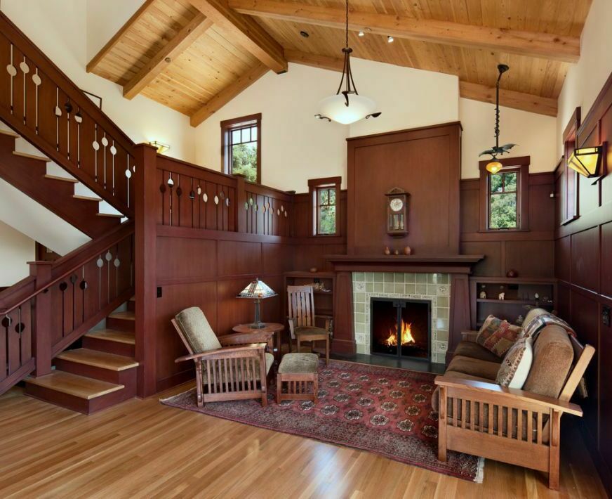 craftsman style living room