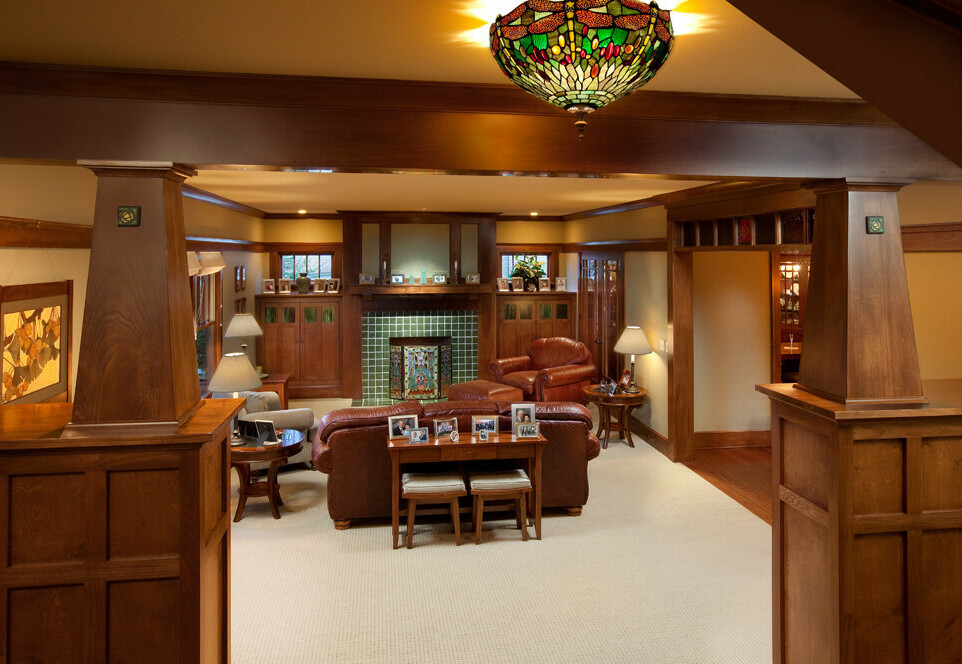 craftsman style living room