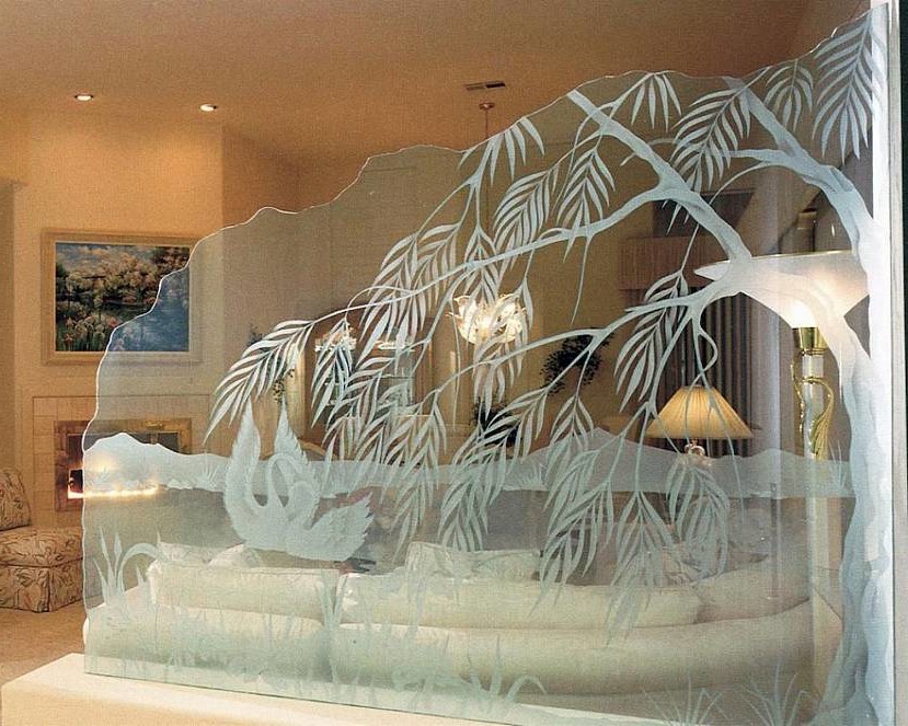 Etched glass