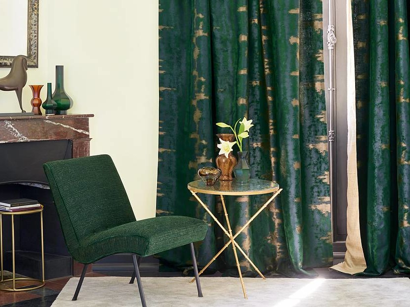 Green Curtains in the Interior