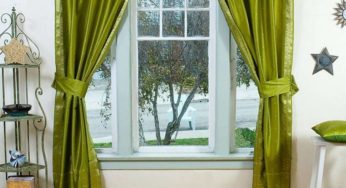 Green Curtains in the Interior