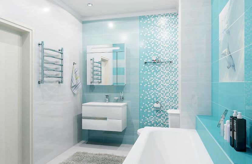 Turquoise bathroom design