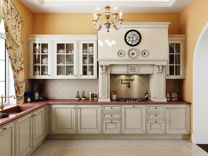 Hue beige in classic kitchen color