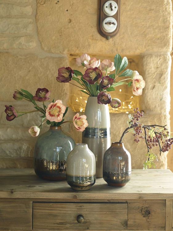 Pretty vases with flowers