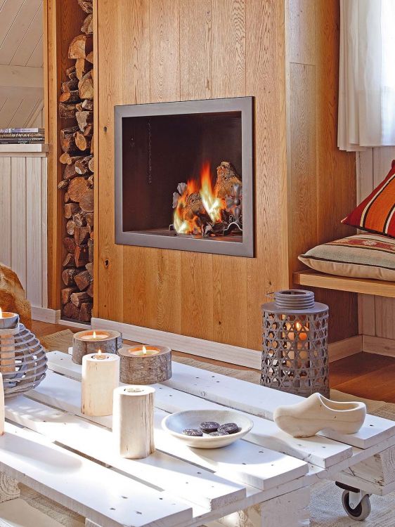 Home heat with fireplaces and radiators