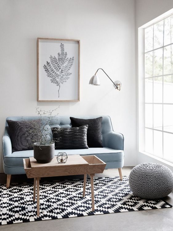Redecorate your living room! The Nordic style is dressed in pastel tones