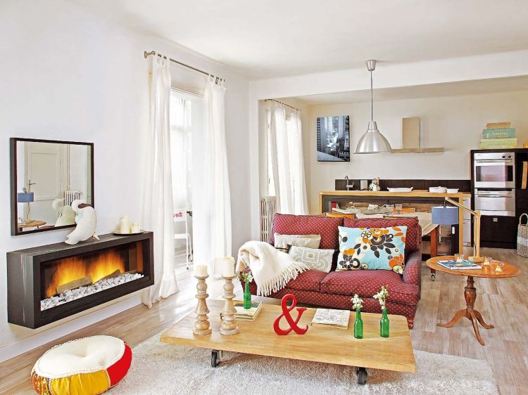 Home heat with fireplaces and radiators