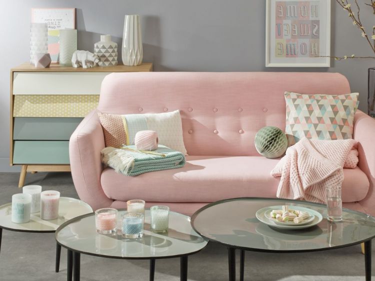 Redecorate your living room! The Nordic style is dressed in pastel tones