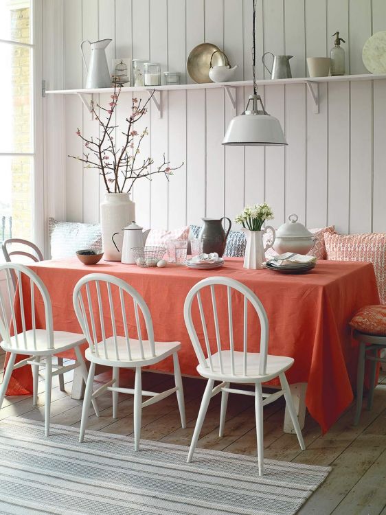 6 Ideas to decorate your home with the color of the year: Living Coral