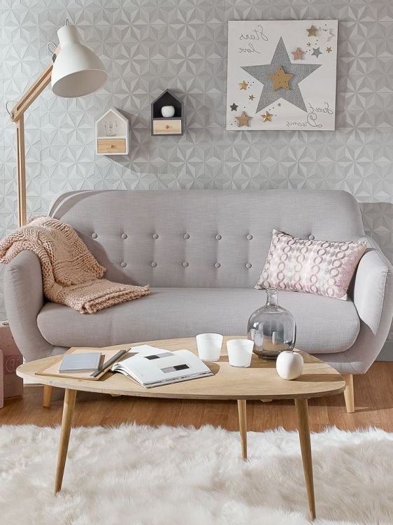 Redecorate your living room! The Nordic style is dressed in pastel tones