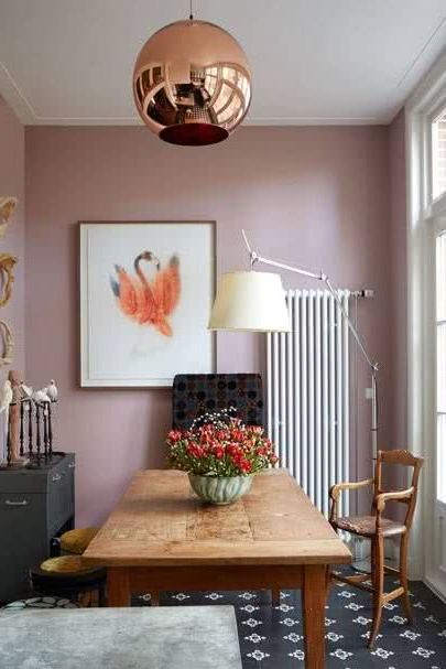dining rooms in pink