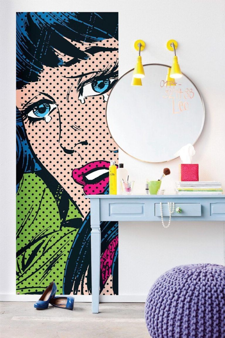 Wall decoration with pop art