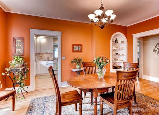 Orange in dining rooms