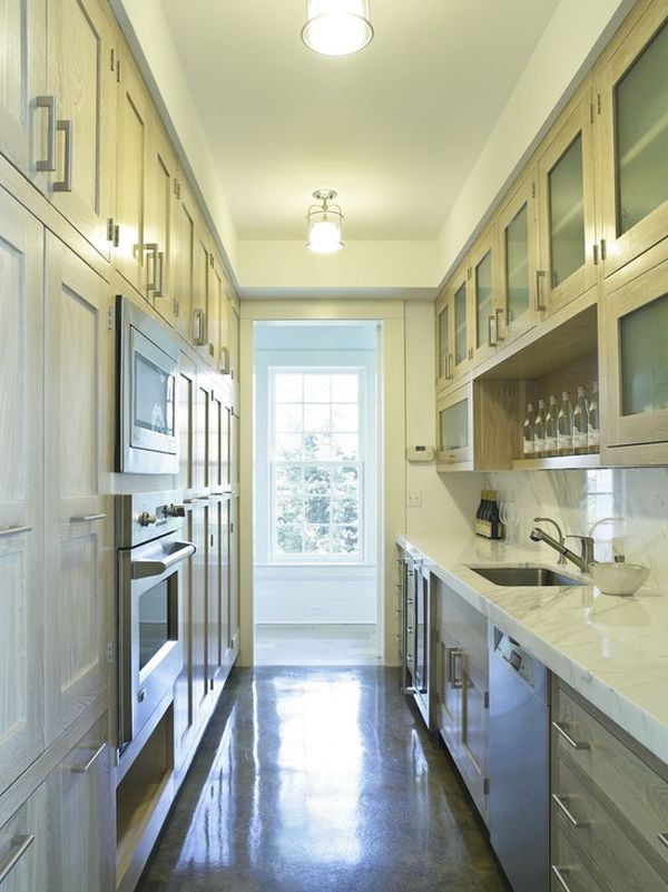 Small elongated kitchens