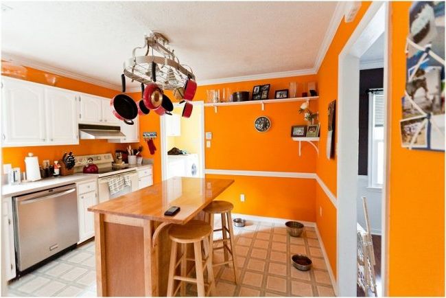 Orange in kitchens