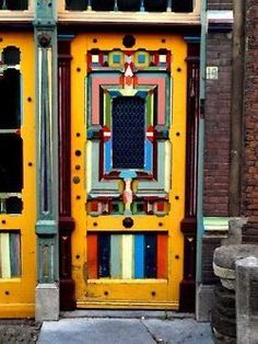 multicolored doors