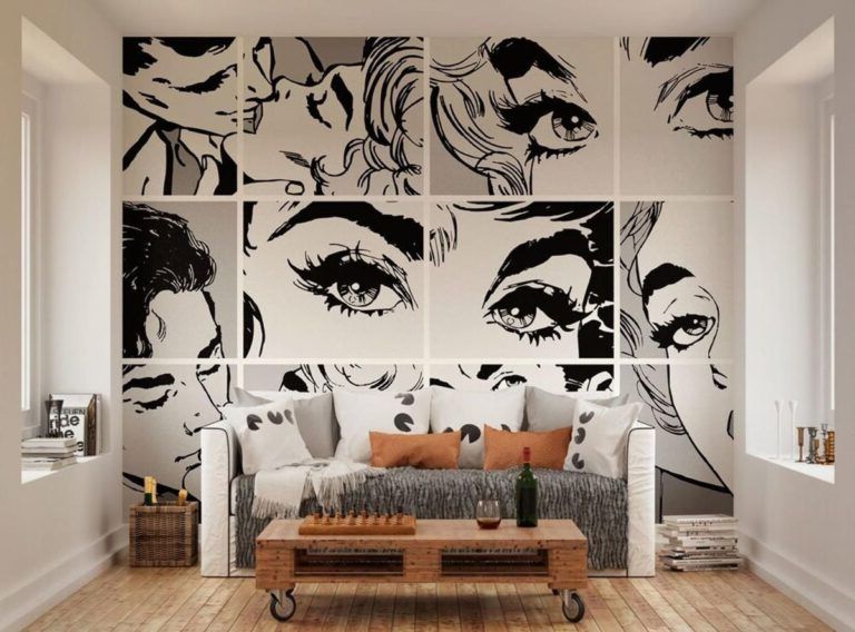 Wall decoration with pop art