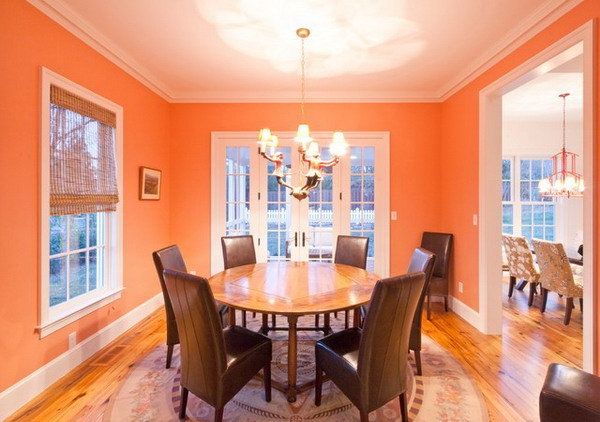 Orange in dining rooms