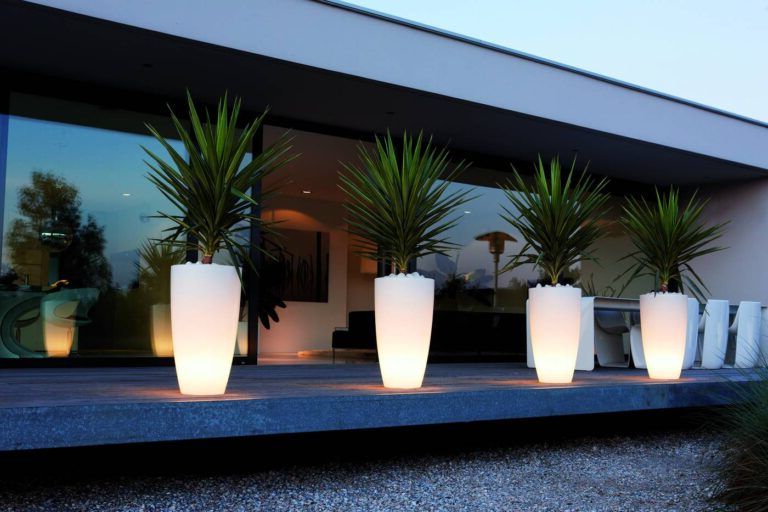 Pots with LED light