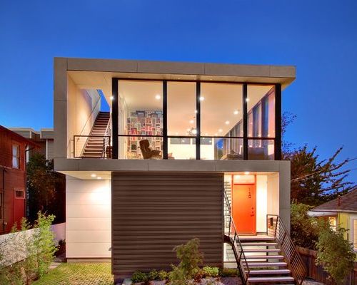 Facades of small houses