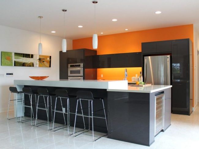 Orange in kitchens