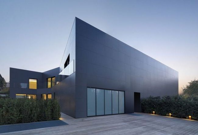 Facades of minimalist houses