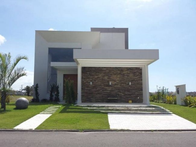 Facades of stone houses