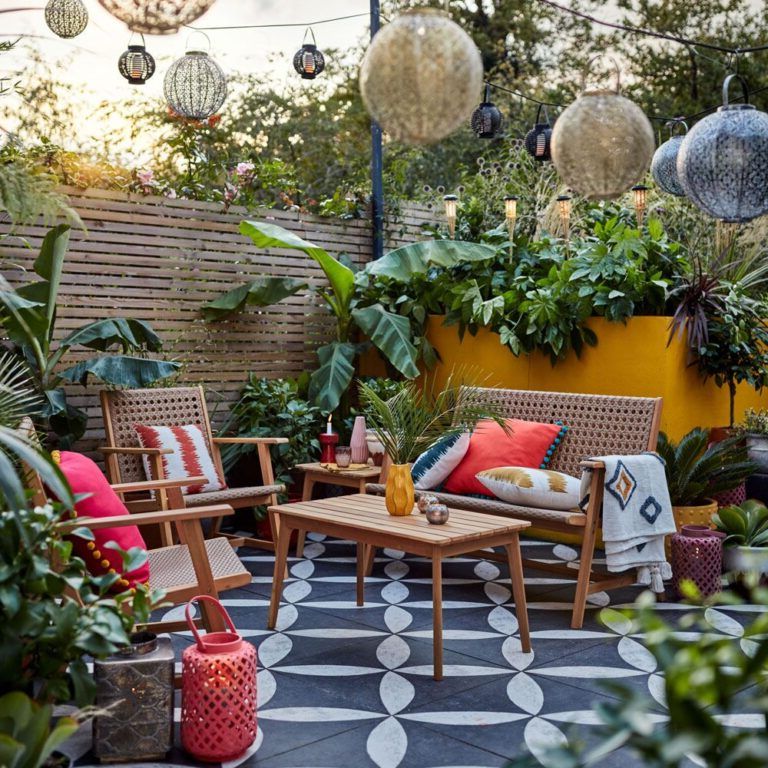 Create an area to relax in patios and gardens