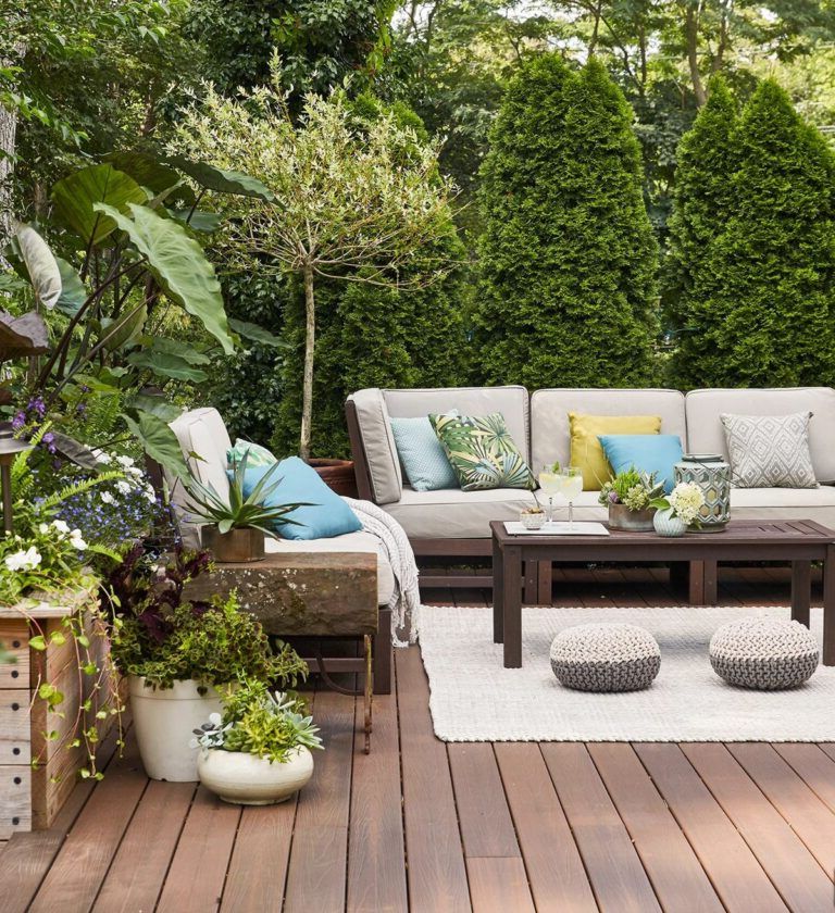 Create an area to relax in patios and gardens