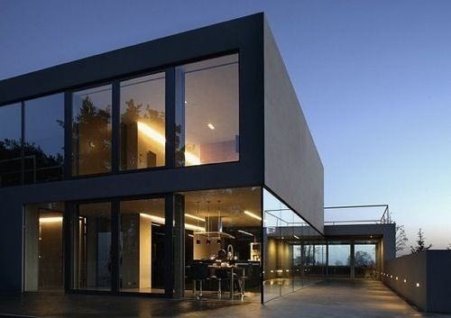 Facades of minimalist houses