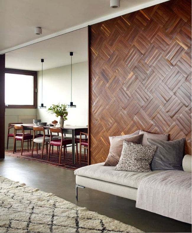 Wall decoration with wood