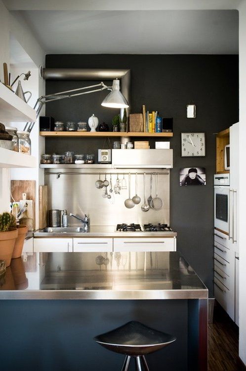 Small elongated kitchens