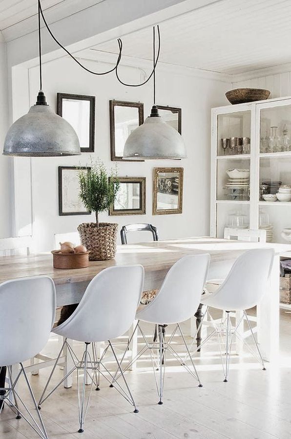white modern dining rooms