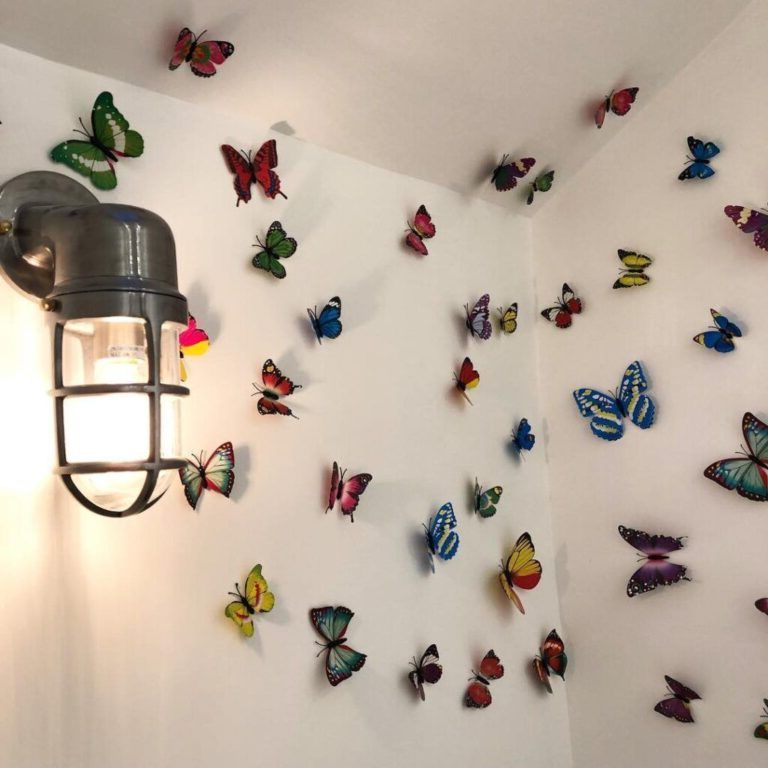 Decorate the walls with butterflies