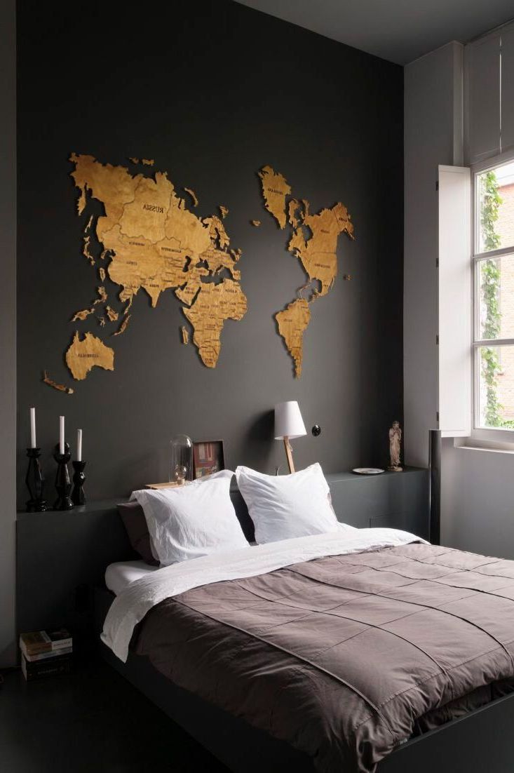 Wall decoration with maps