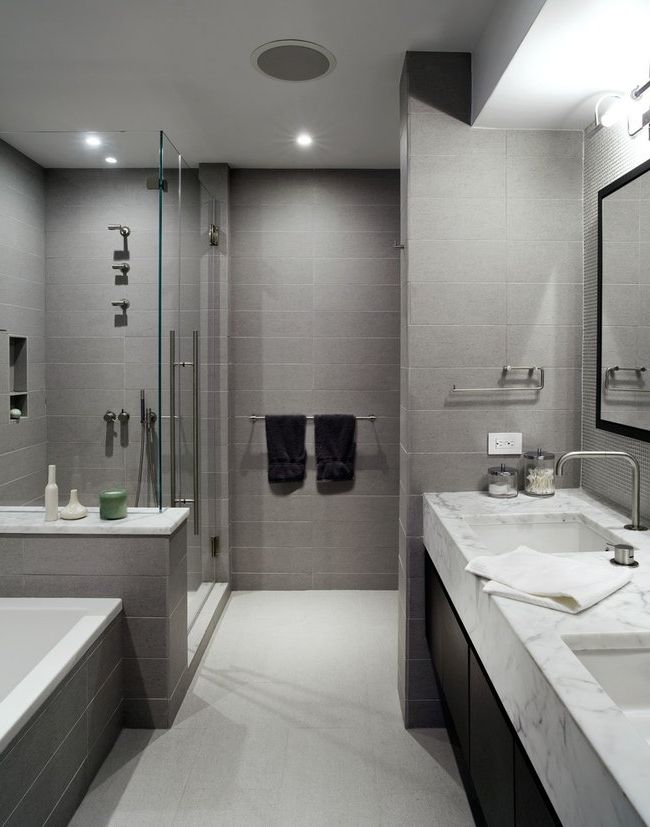 gray modern bathrooms