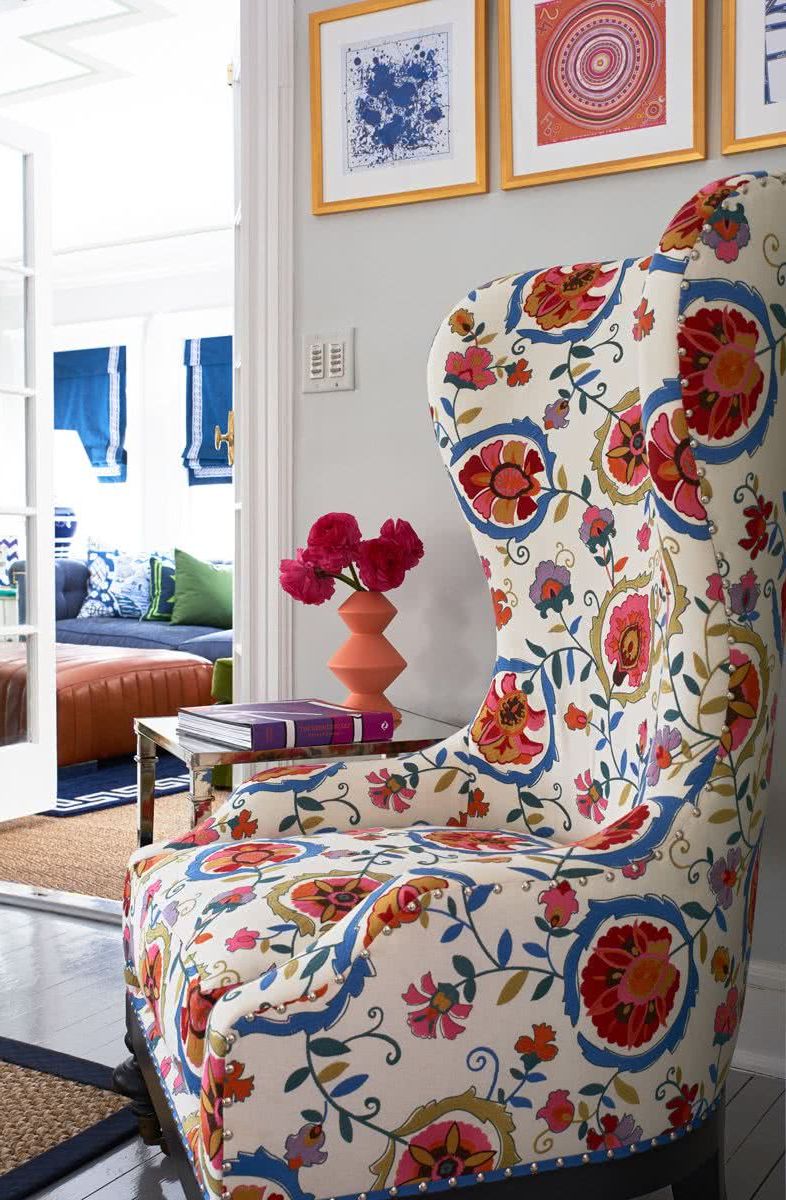 Floral designs on furniture
