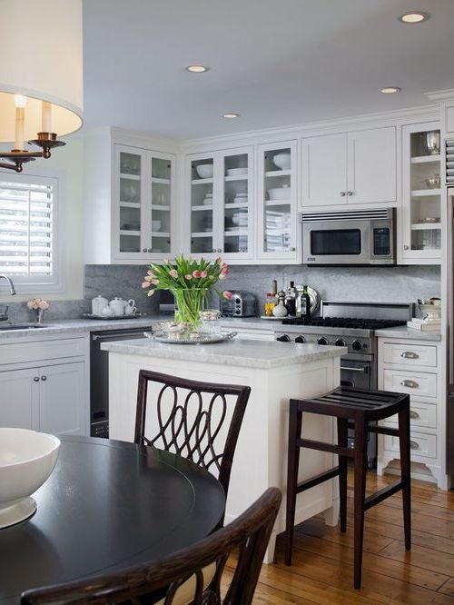 Cabinets with transparent doors