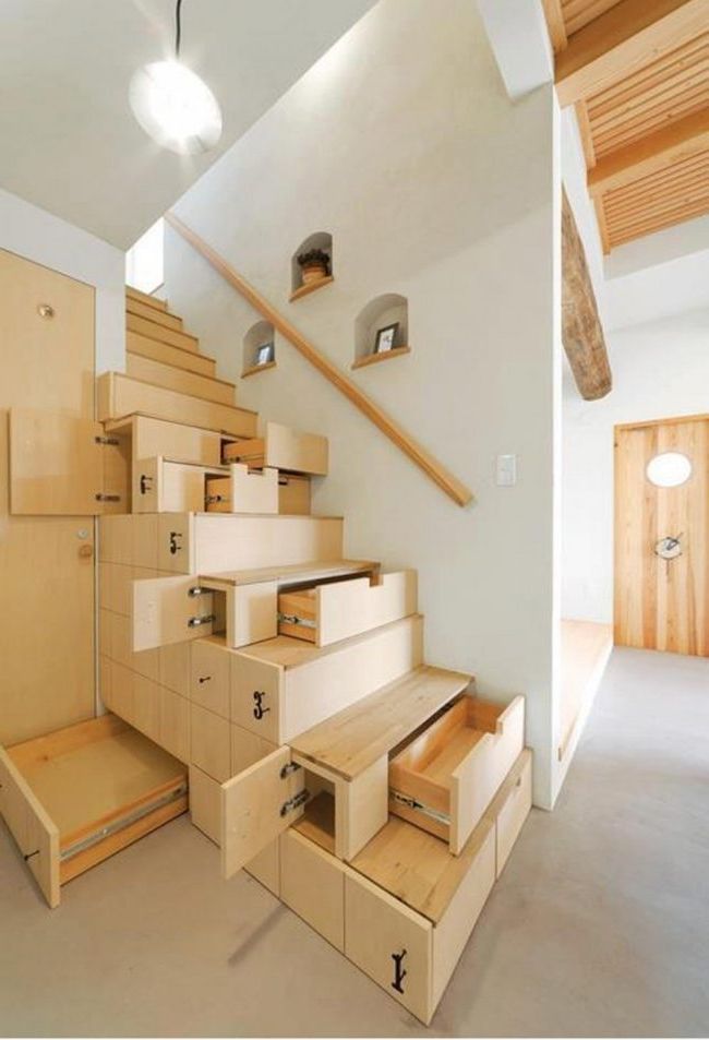 Take advantage of the space under the stairs