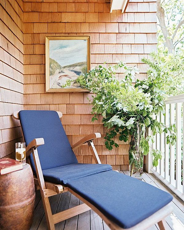 Chairs and tables in the decoration of small balconies