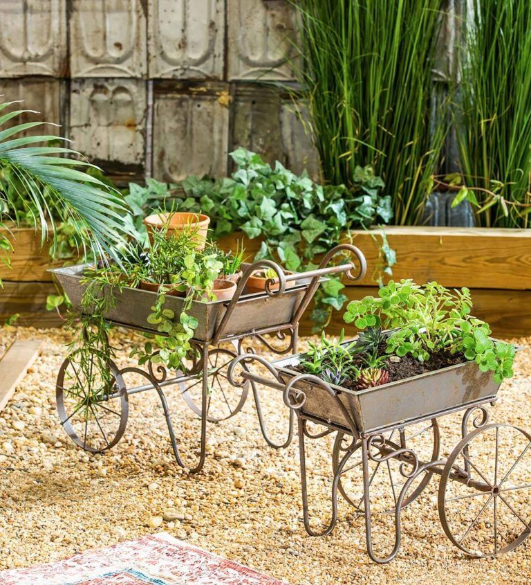 old wheelbarrows